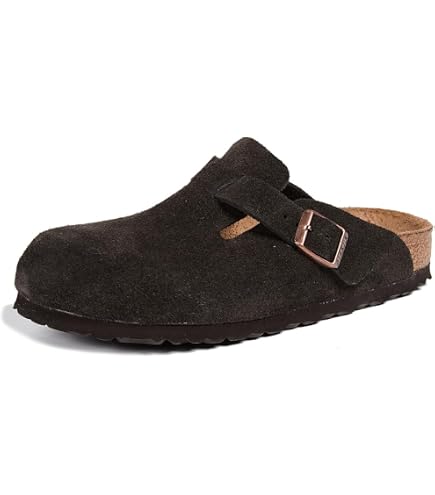 Amazon.com | Birkenstock Men's Boston Soft Footbed Clogs, Mocha